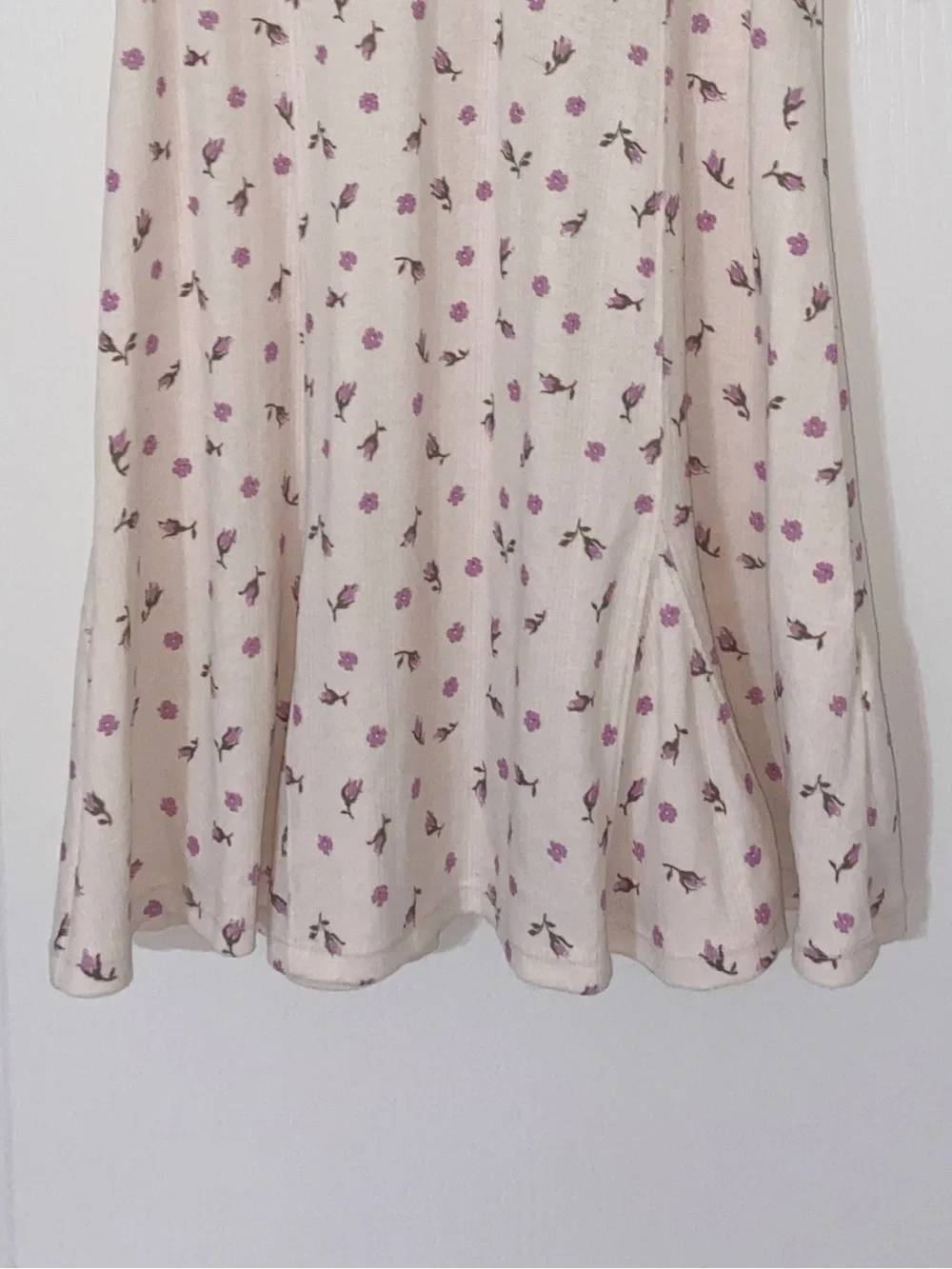 FREE PEOPLE Dress NWT Bali Isn’t it Lovely Daisy trim Ivory Lilac Size M